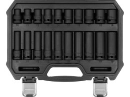 ZESTAW NASADEK UDAROWYCH KRÓTKIE+DŁUGIE 1/2' 10-19MM, 20SZT.