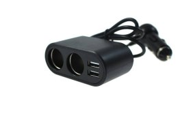 ROZDZIELACZ GNIAZDA ZAPALNICZKI 2*12/24V + 2*USB 2.1/1A 120W