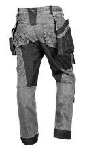 SPODNIE ROBOCZE DENIM WZMOCNIENIA CORDURA, SZARE, ROZ. M