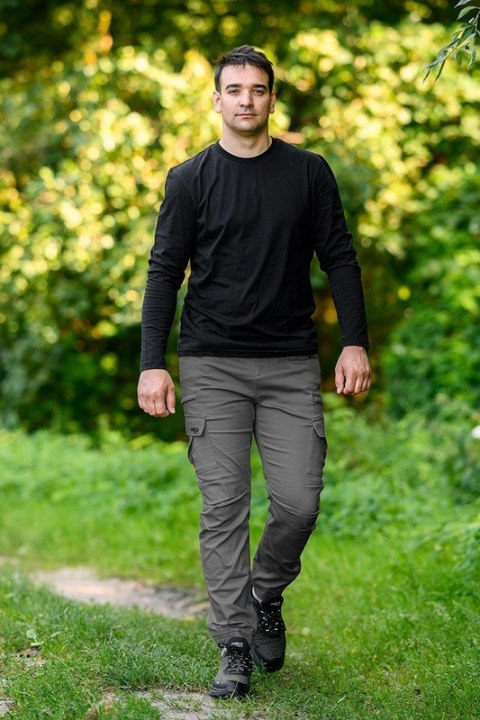 SPODNIE ROBOCZE OUTDOOR TYPU JOGGER SZARE ROZMIAR L
