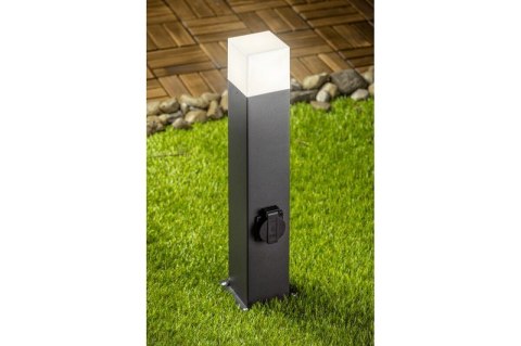 LAMPA OGRODOWA LARGO-P,MAX.2500W SŁUPEK, GRAFIT