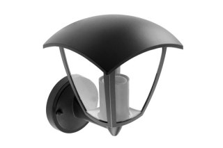 LAMPA OGRODOWA MARINA-AU KINKIET PROSTY GÓRNY, CZARNA