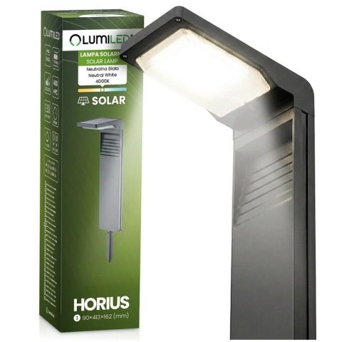 LAMPA SOLARNA SŁUPEK WBIJANY HORIUS 4000K