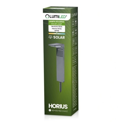 LAMPA SOLARNA SŁUPEK WBIJANY HORIUS 4000K