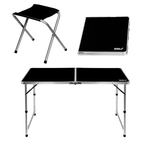 STÓŁ CAMPING SKŁADANY + 4 STOŁKI 120*60*54CM