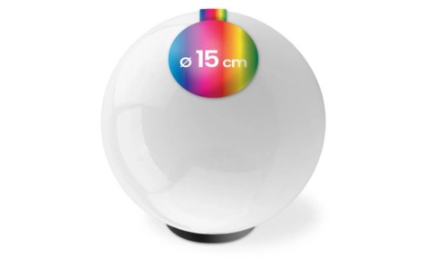 LAMPA SOLARNA KULA ATRIS BIAŁA 15CM RGB