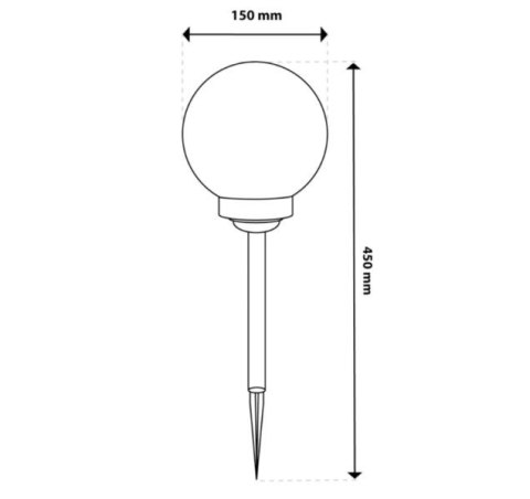 LAMPA SOLARNA KULA ATRIS BIAŁA 15CM RGB
