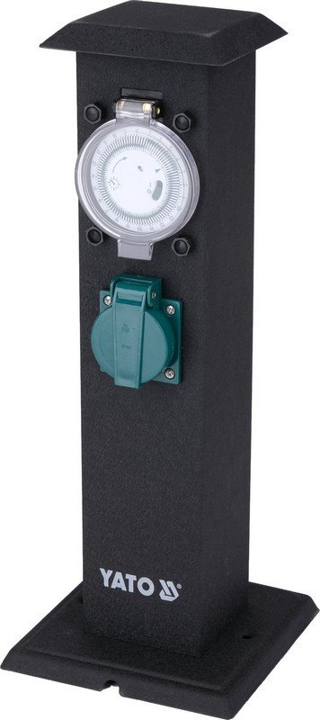 GNIAZDO OGRODOWE SŁUPEK STALOWY IP44 2*230V