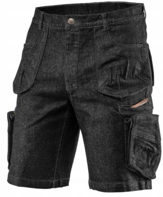 KRÓTKIE SPODENKI ROBOCZE DENIM, CZARNE S