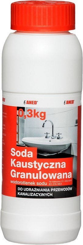 UDRAŻNIACZ KANALIZACJI SODA KAUSTYCZNA 0,3KG.