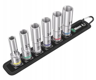 ZESTAW KLUCZY NASADOWYCH DŁUGICH 1/2' 10-19MM 6 CZĘŚCI