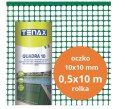 SIATKA PVC QUADRA 10 ZIELONA 0.5M*10MB OCZKO 10MM