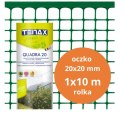 SIATKA PVC QUADRA 20 ZIELONA 1.0M*10MB OCZKO 20MM