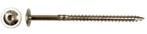 WKRĘT DO DREWNA Z KOŁNIERZEM NA TORX NIERDZEWNYA2 8*80MM T40