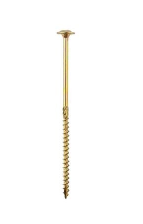 WKRĘT DO DREWNA Z KOŁNIERZEM NA TORX OCYNK ŻÓŁTY 5*45MM T25